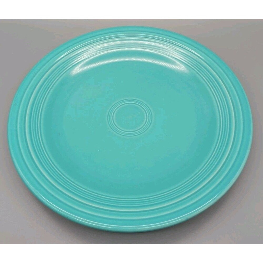 Fiestaware Turquoise Dinner Plate 10.5" Homer Laughlin HLC USA Ceramic Teal Blue